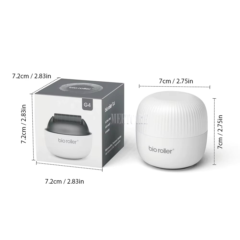 Bio G4 Derma Roller Microneedle 1200Pin Needles for Beard Hair Growth Dermaroller anti Acne Scars Removal Wrinkle Shrink Pores