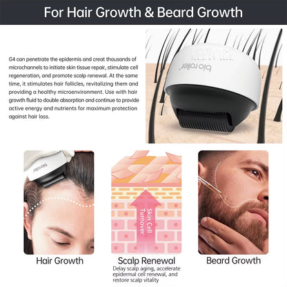 Bio G4 Derma Roller Microneedle 1200Pin Needles for Beard Hair Growth Dermaroller anti Acne Scars Removal Wrinkle Shrink Pores
