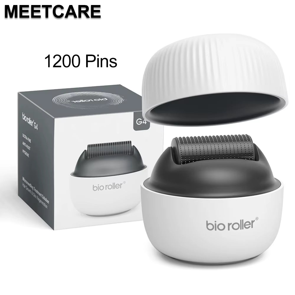 Bio G4 Derma Roller Microneedle 1200Pin Needles for Beard Hair Growth Dermaroller anti Acne Scars Removal Wrinkle Shrink Pores