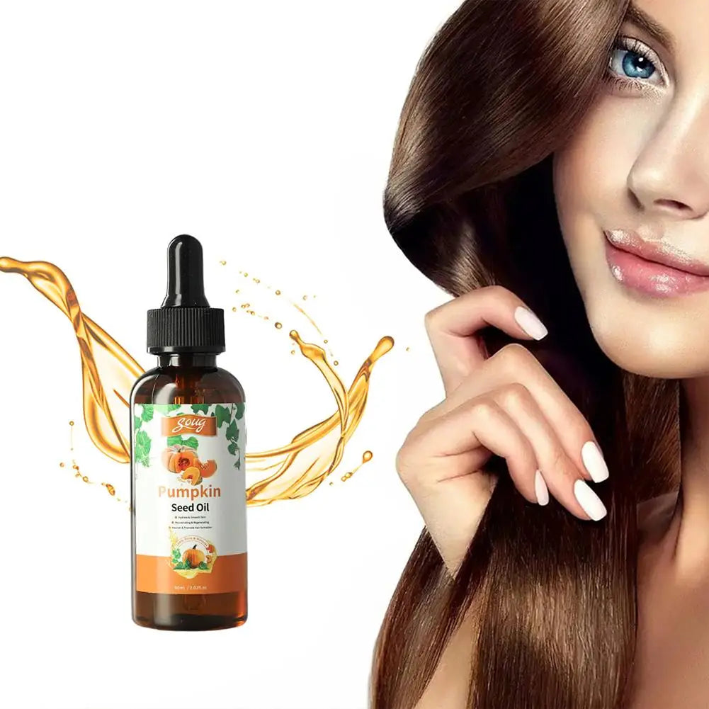 60Ml Enhance Pumpkin Seed Oil Nourishing Care Dry Repair Damaged Health Hair Scalp Massage Cracked Hair Care